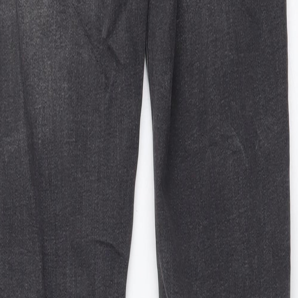 Denim & Co. Womens Grey Cotton Skinny Jeans Size 8 L31 in Regular Button