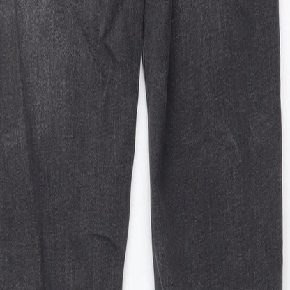 Denim & Co. Womens Grey Cotton Skinny Jeans Size 8 L31 in Regular Button