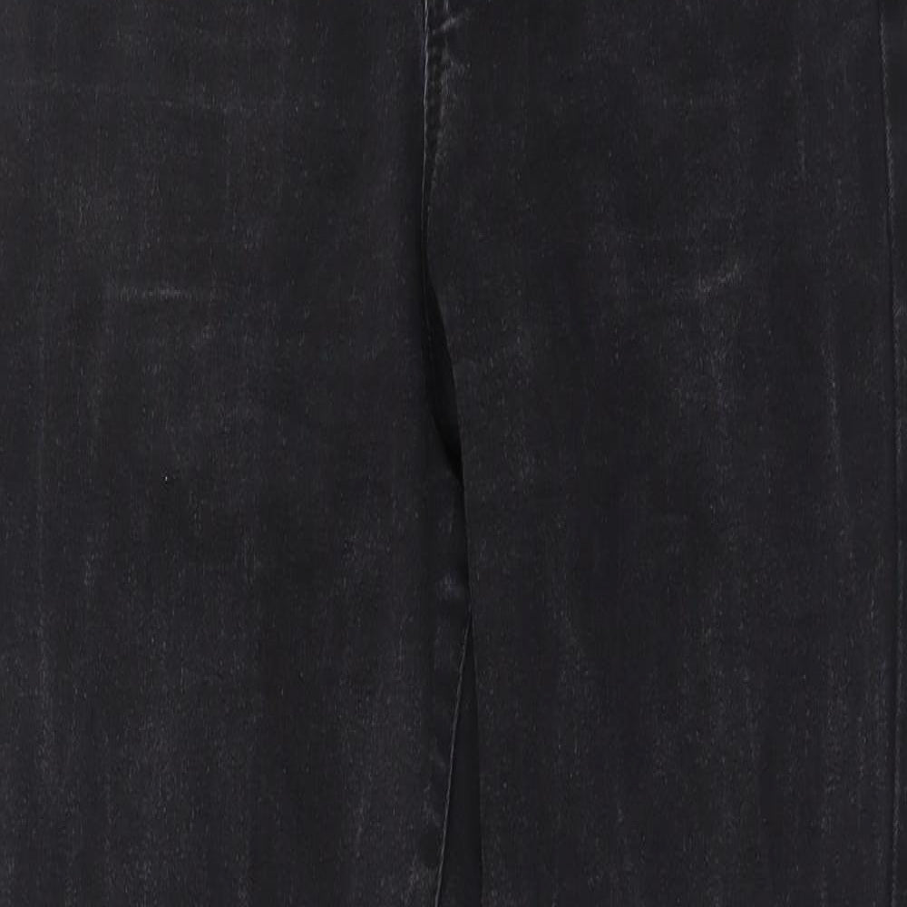 Denim & Co. Womens Black Cotton Skinny Jeans Size 10 L28 in Regular Button