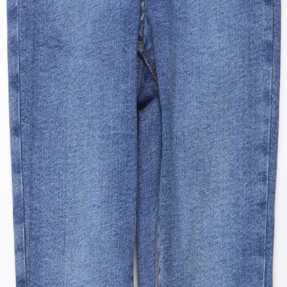 Denim & Co. Womens Blue Cotton Skinny Jeans Size 4 L26 in Regular Button