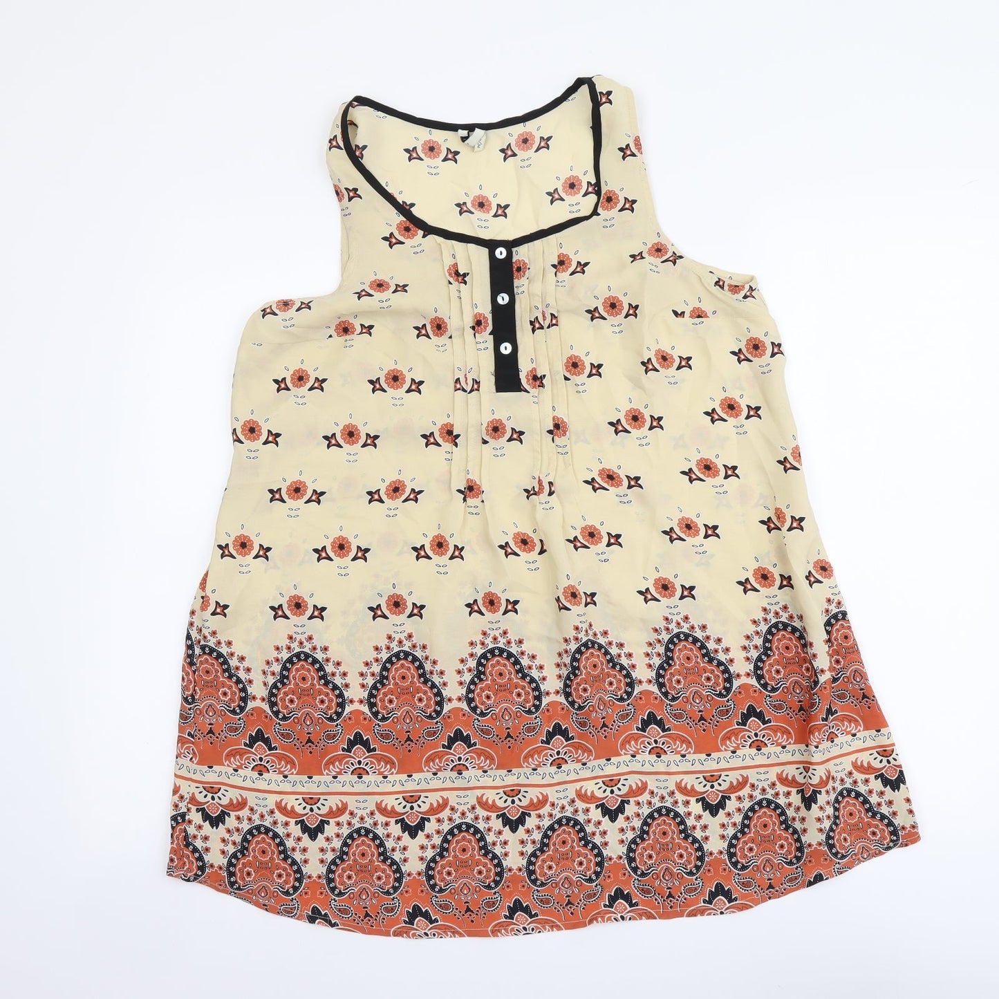 Womens UK Size 8 River Island Multicoloured Basic Tank
