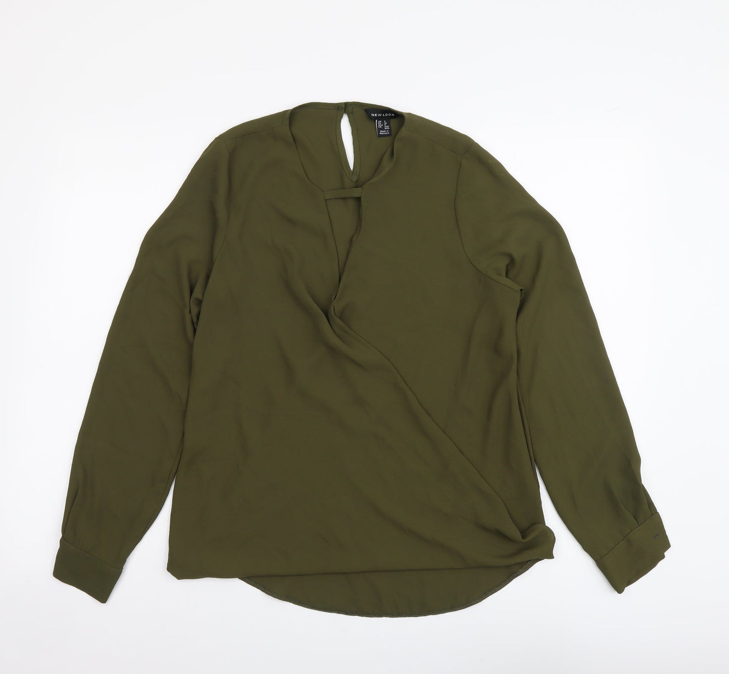 Womens UK Size 8 New Look Green Basic Blouse
