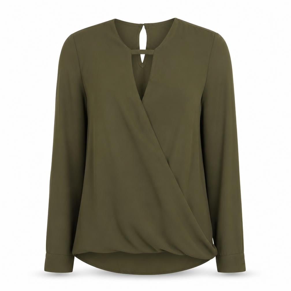 Womens UK Size 8 New Look Green Basic Blouse