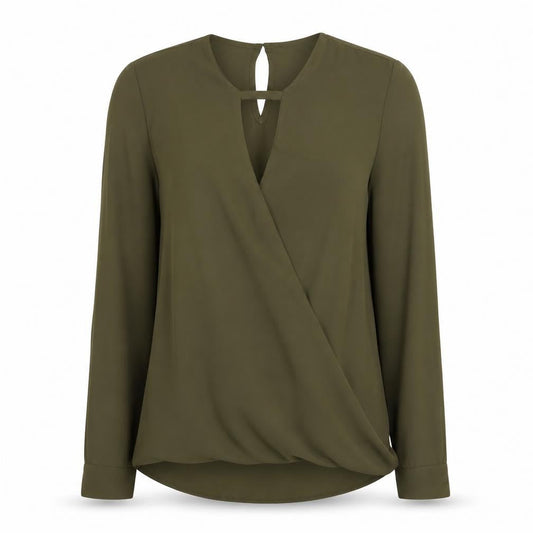 Womens UK Size 8 New Look Green Basic Blouse
