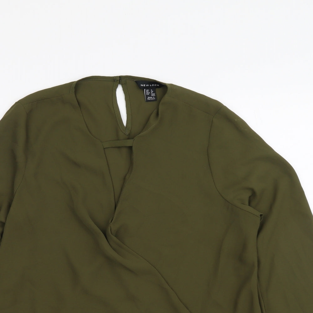 Womens UK Size 8 New Look Green Basic Blouse