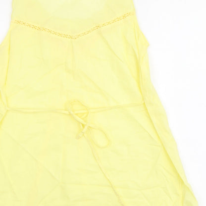 Womens UK Size 10 Oasis Yellow Basic Tank