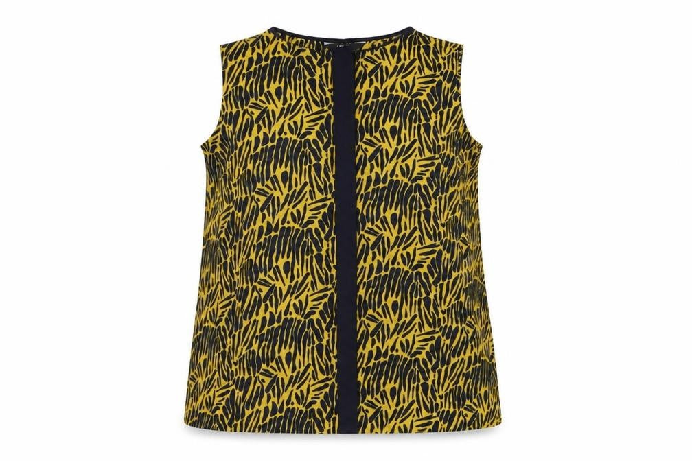 Womens UK Size 8 NEXT Yellow Basic Button-Up