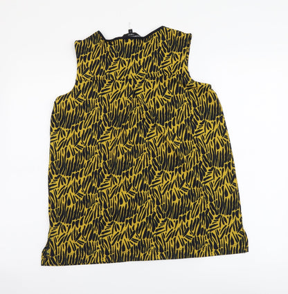 Womens UK Size 8 NEXT Yellow Basic Button-Up