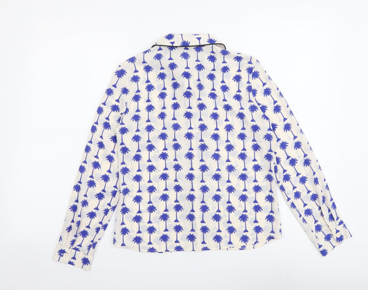 Womens UK Size 4 Topshop White Basic Button-Up