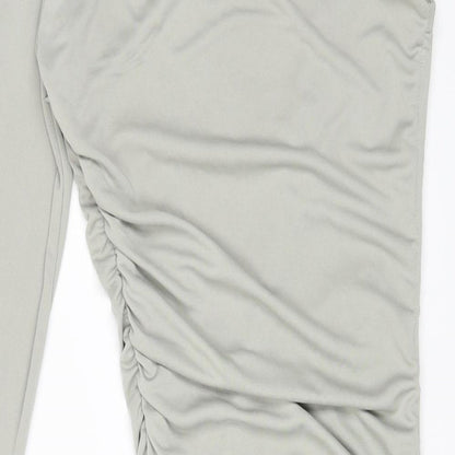Zara Womens Grey Polyester Bodycon Size XS Off the Shoulder Zip