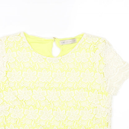 Marks and Spencer Womens Multicoloured Cotton Basic T-Shirt Size 8 Round Neck