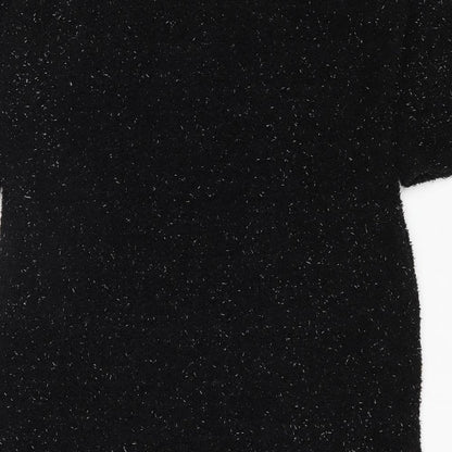 River Island Womens Black Polyester Shift Size 12 Square Neck Pullover