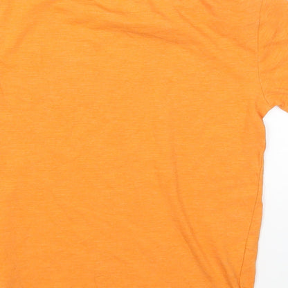 NEXT Boys Orange Cotton Basic T-Shirt Size 5 Years Round Neck Pullover