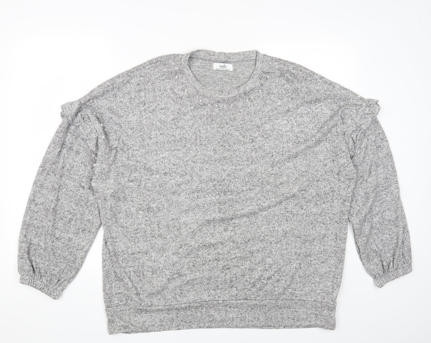 Womens UK Size L Wallis Grey Basic T-Shirt