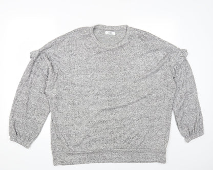 Womens UK Size L Wallis Grey Basic T-Shirt