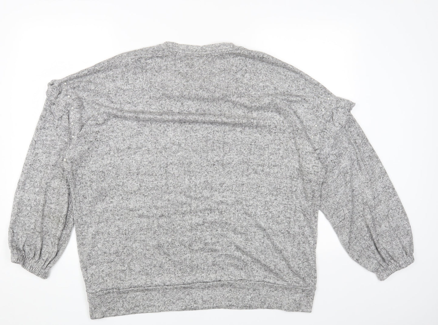 Womens UK Size L Wallis Grey Basic T-Shirt