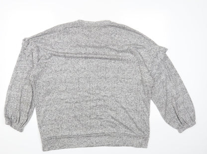 Womens UK Size L Wallis Grey Basic T-Shirt