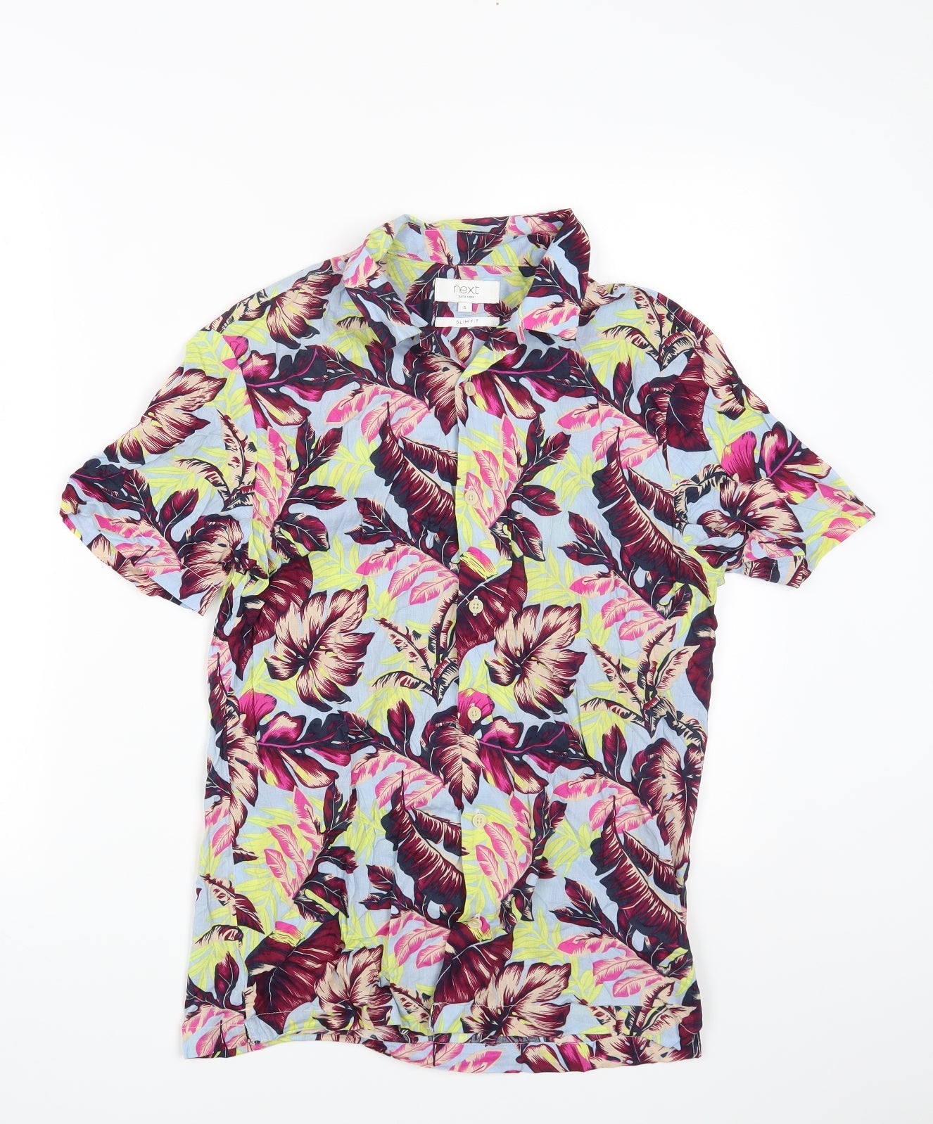 Womens UK Size S NEXT Multicoloured Basic Button-Up