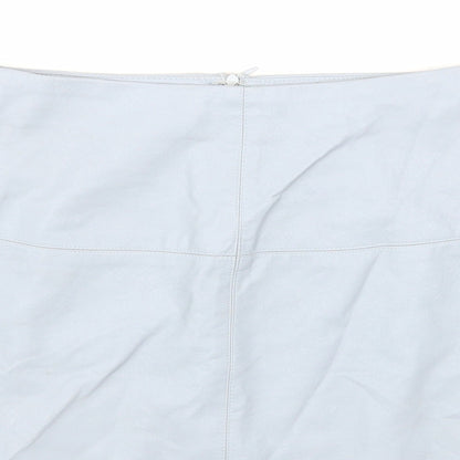 Missguided Womens Blue Polyester Mini Skirt Size 8 Zip