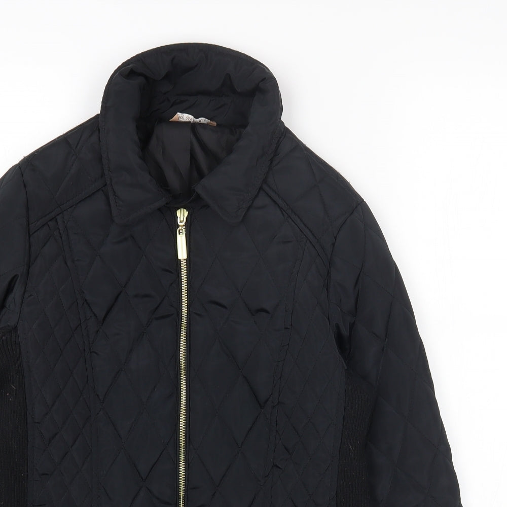 Avenue Womens Black Jacket Size 10 Zip