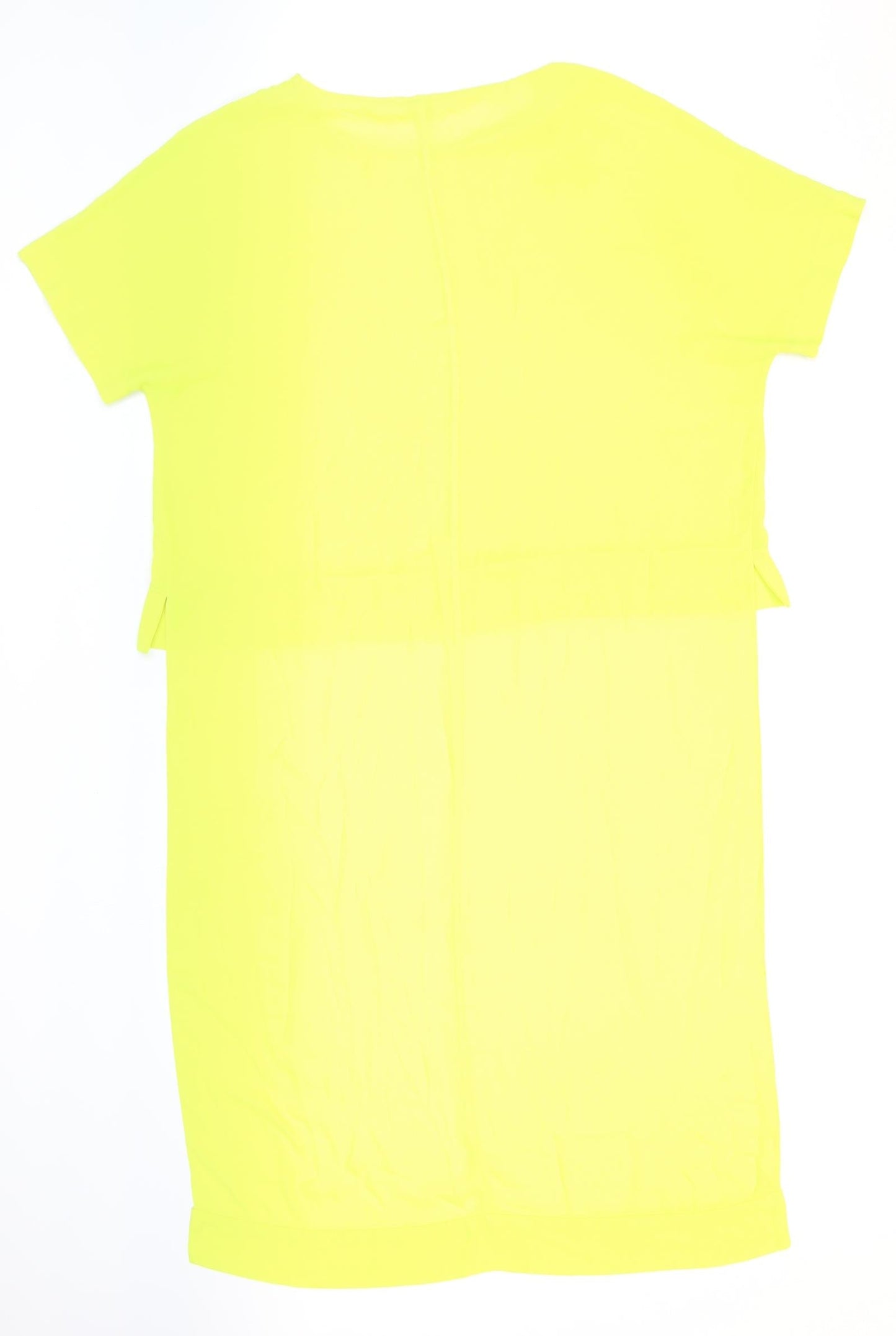 Womens UK Size 14 River Island Yellow Basic Blouse