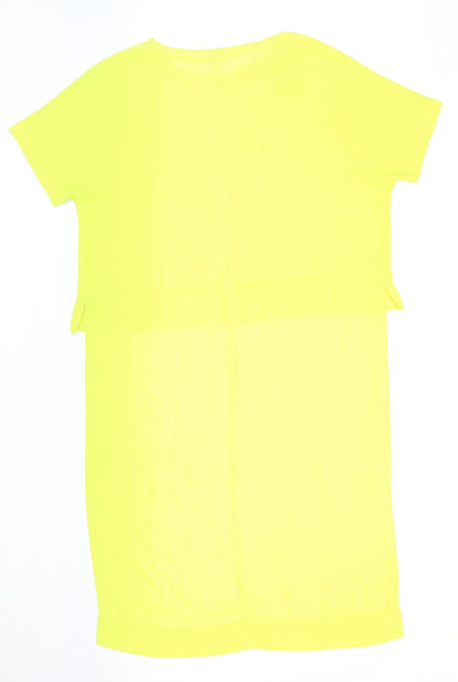 Womens UK Size 14 River Island Yellow Basic Blouse
