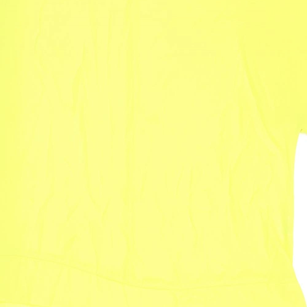 Womens UK Size 14 River Island Yellow Basic Blouse