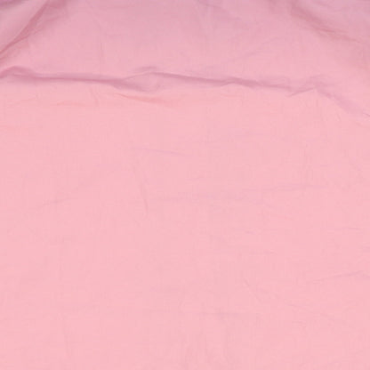 Ashley Hall Womens Pink Polyester Basic Button-Up Size 10 Round Neck