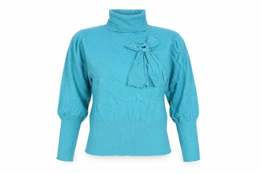 Womens UK Size M Text Blue Pullover Jumper
