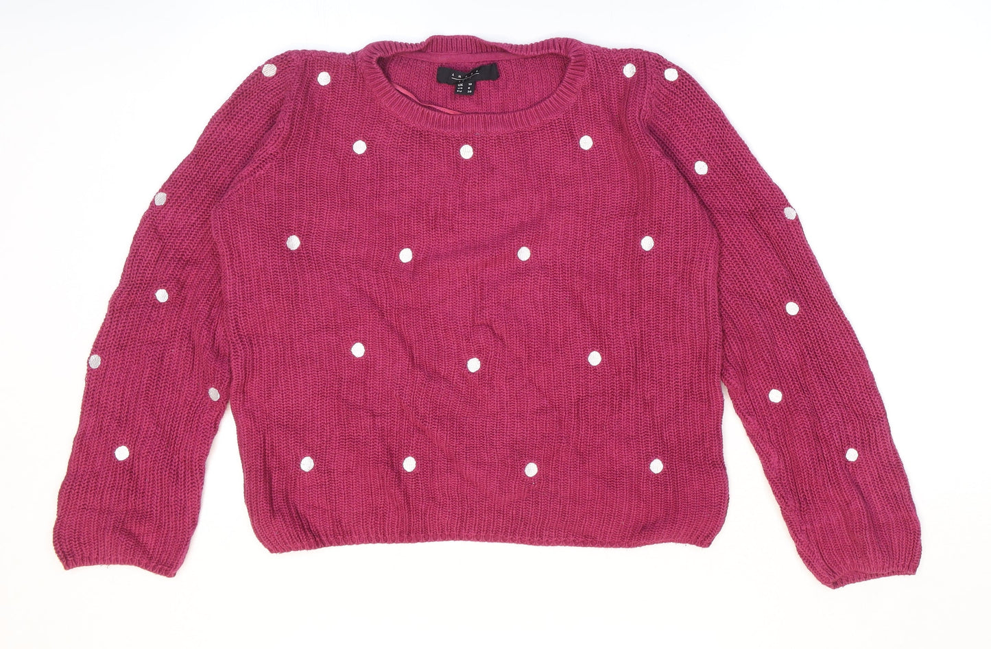 Womens UK Size 10 Amara Pink Pullover Jumper