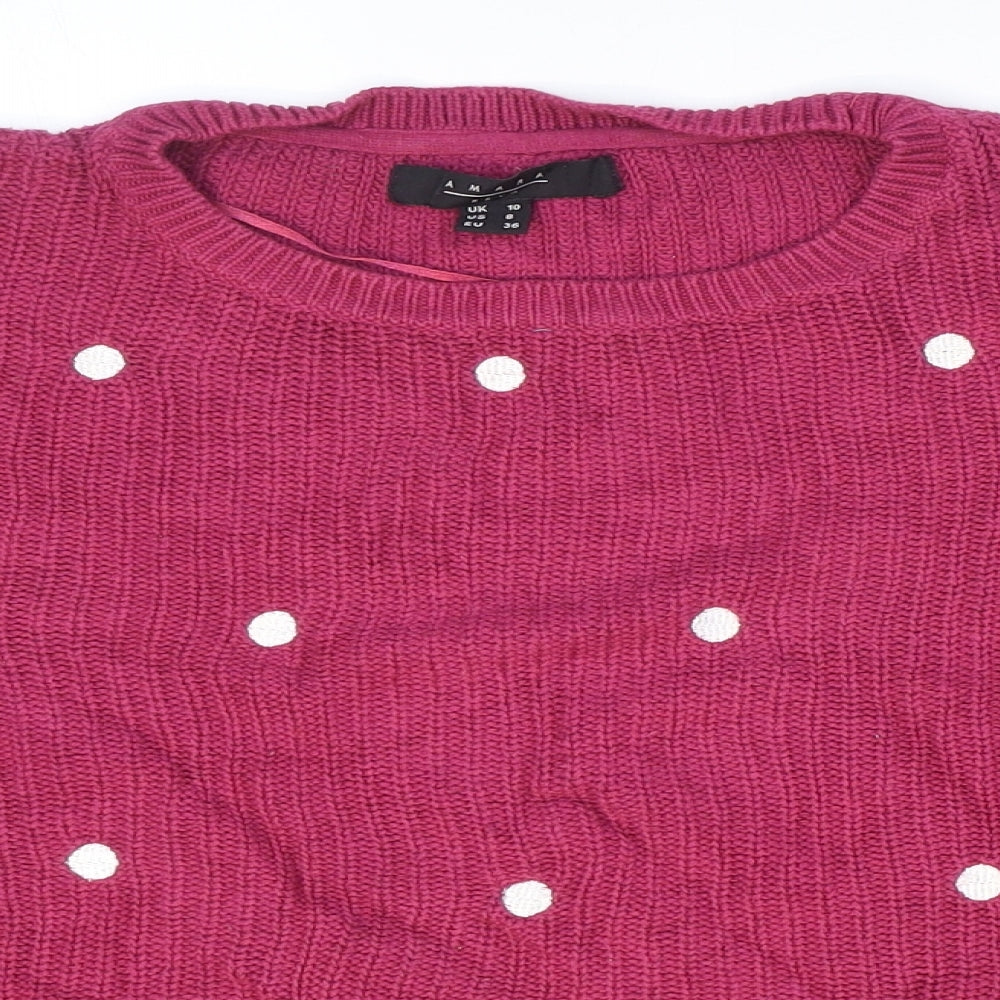 Womens UK Size 10 Amara Pink Pullover Jumper