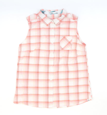 prAna Womens Multicoloured Plaid Cotton Basic Button-Up Size M Collared