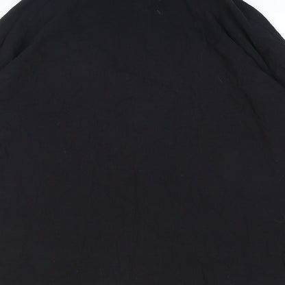 Shangyu Womens Black Polyester Basic Button-Up Size 12 Collared