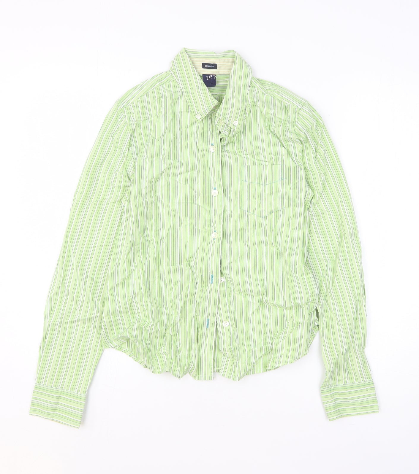 Mens UK Size S Gap Green  Button-Up Long Sleeve Casual Shirt