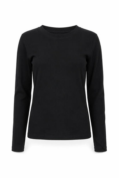 Womens UK Size S Zara Black Basic T-Shirt