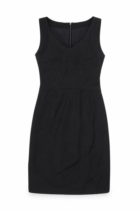 Gap Womens Black Polyester A-Line Size 6 V-Neck Zip