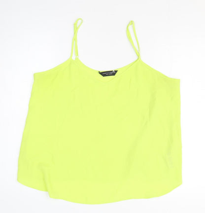 Womens UK Size 16 Dorothy Perkins Yellow Basic Tank