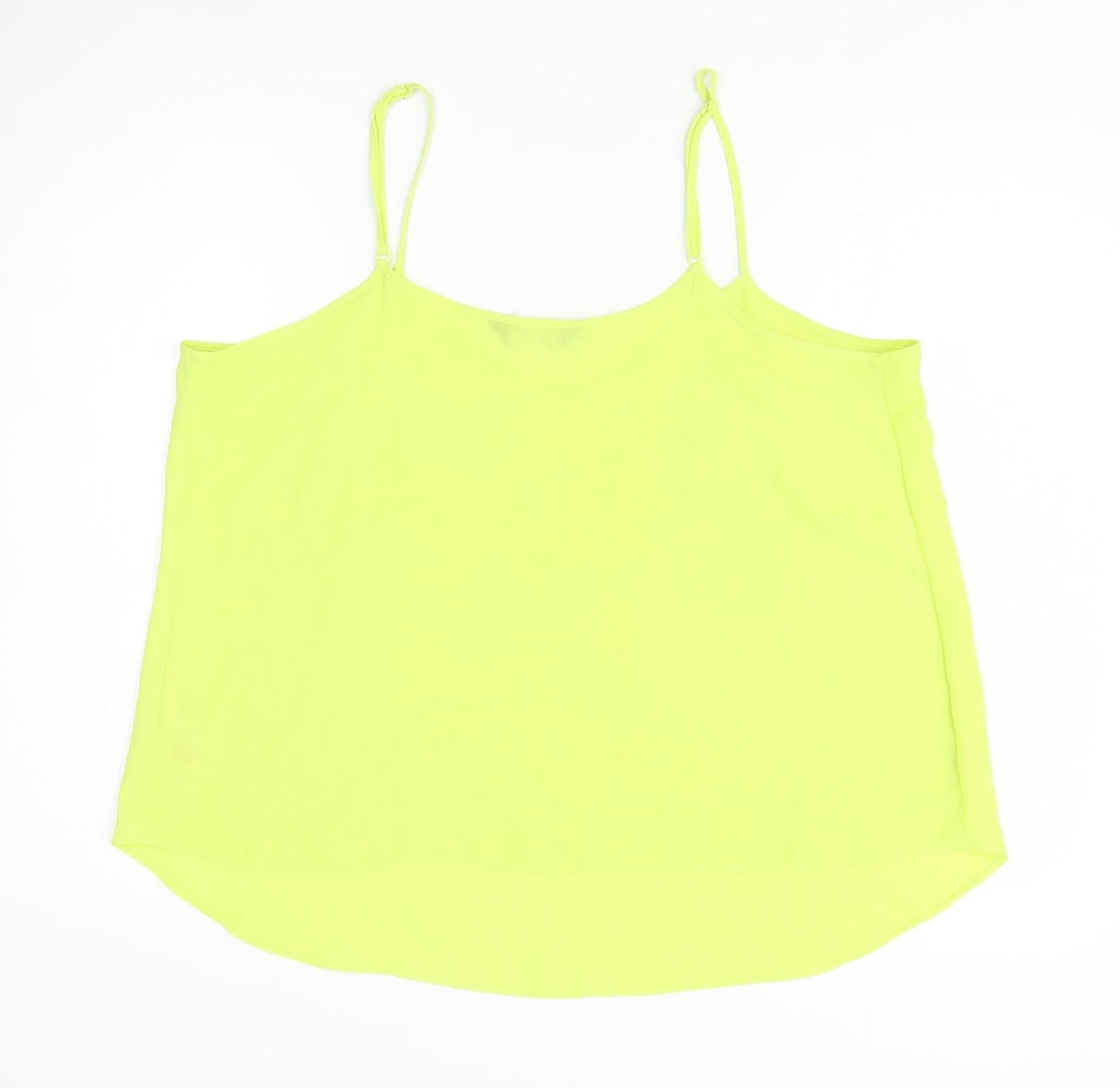 Womens UK Size 16 Dorothy Perkins Yellow Basic Tank