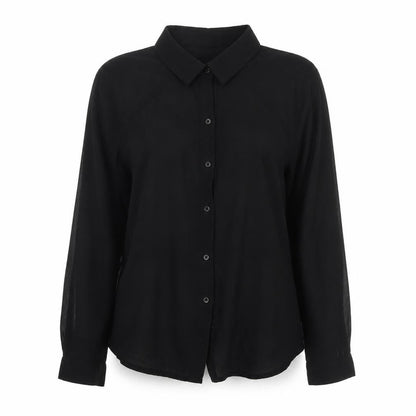 2day Womens Black Polyester Basic Button-Up Size M Collared