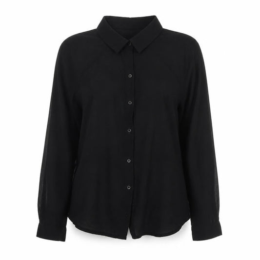 2day Womens Black Polyester Basic Button-Up Size M Collared