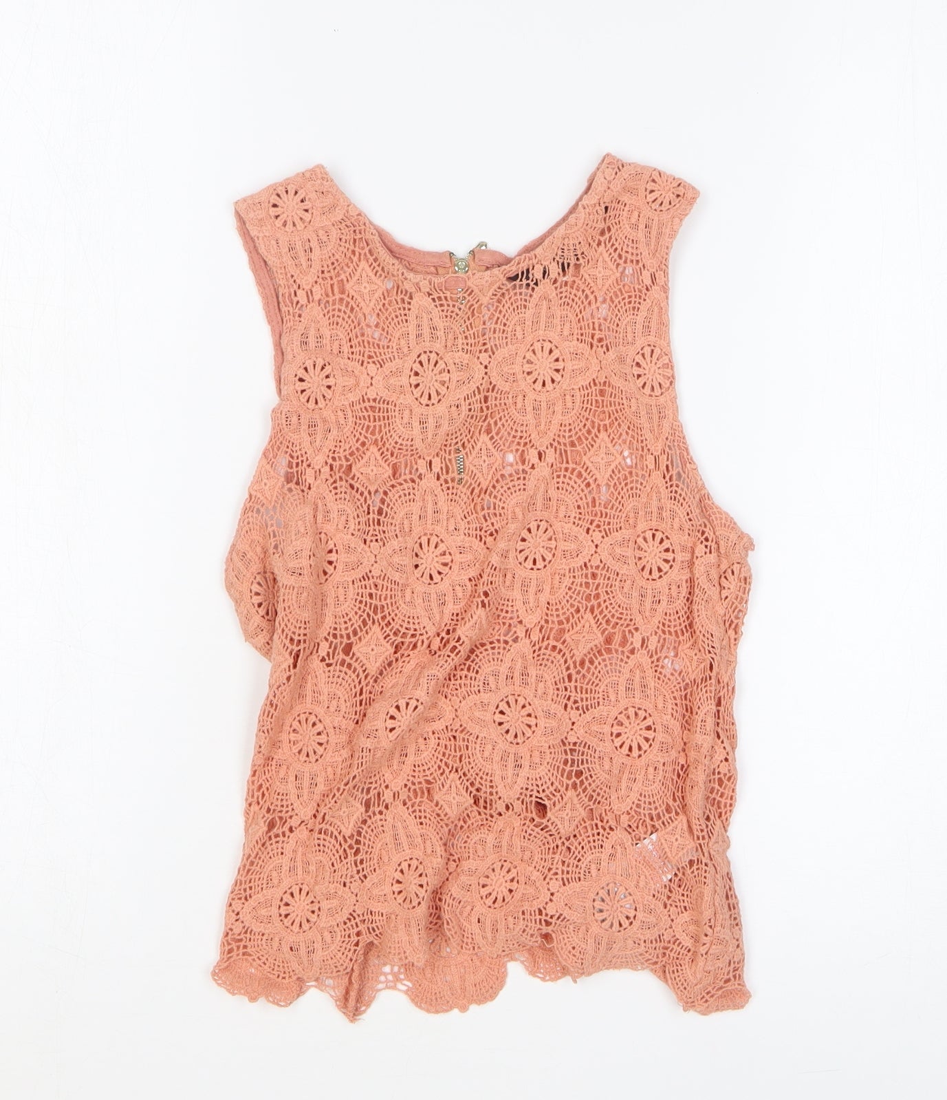 Womens UK Size 8 New Look Pink Basic Tank