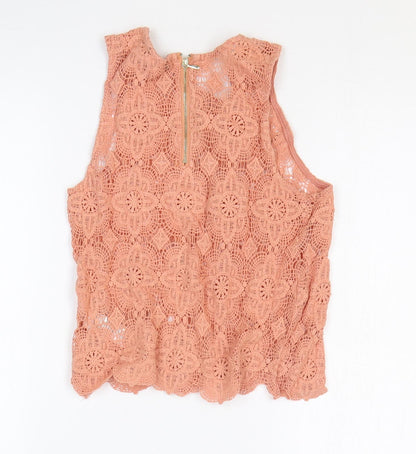Womens UK Size 8 New Look Pink Basic Tank