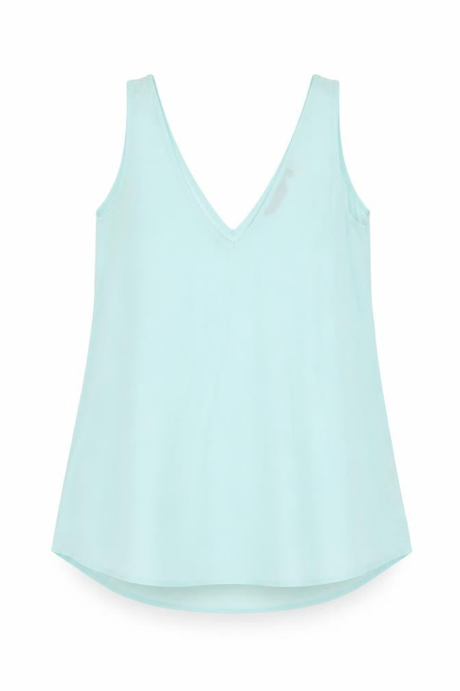 Womens UK Size 8 Dorothy Perkins Blue Basic Tank