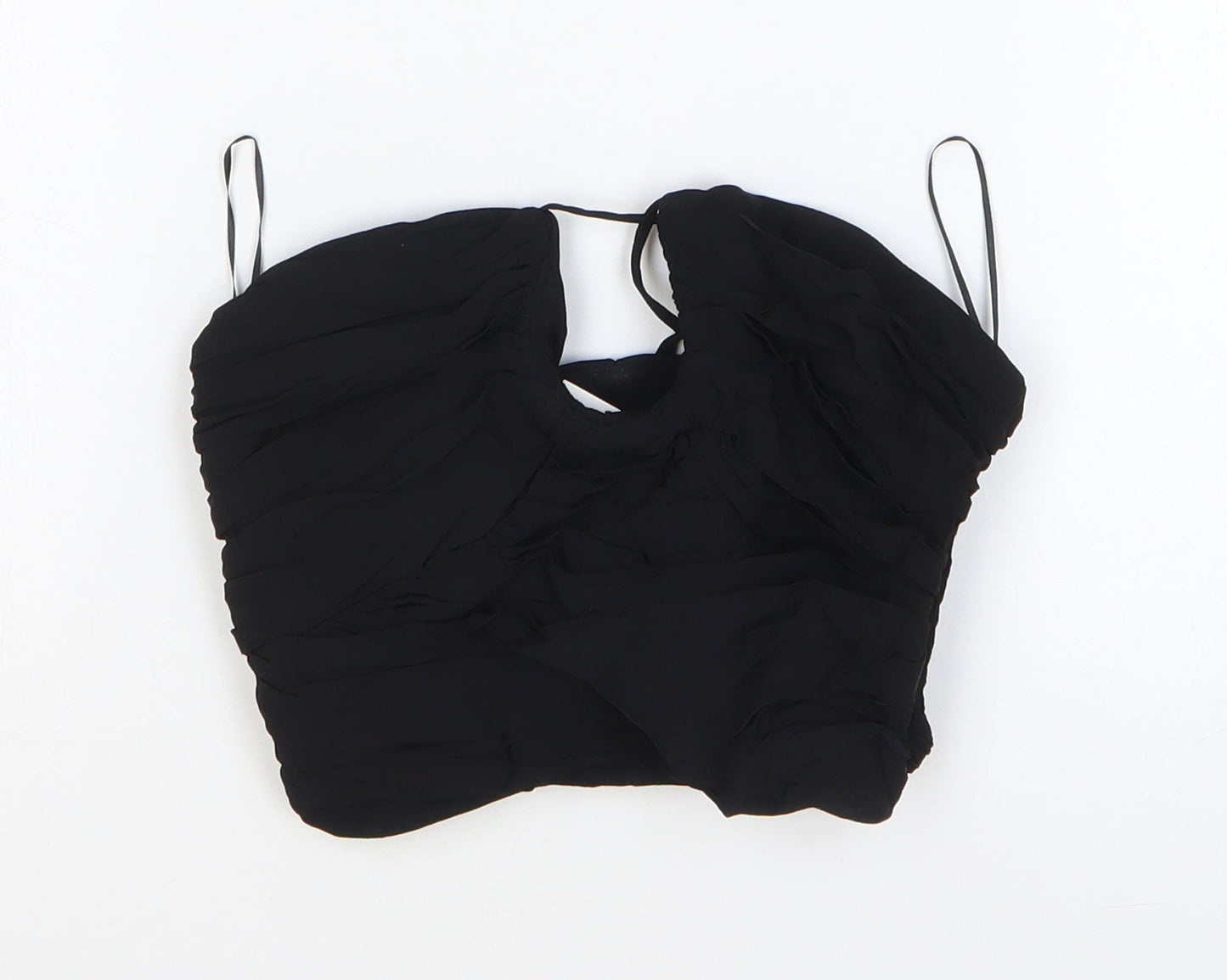 Womens UK Size S Zara Black Cropped Tank