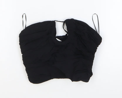 Womens UK Size S Zara Black Cropped Tank