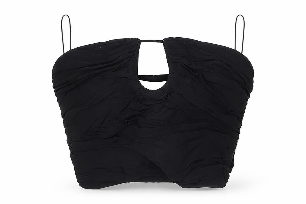 Womens UK Size S Zara Black Cropped Tank