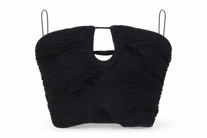 Womens UK Size S Zara Black Cropped Tank