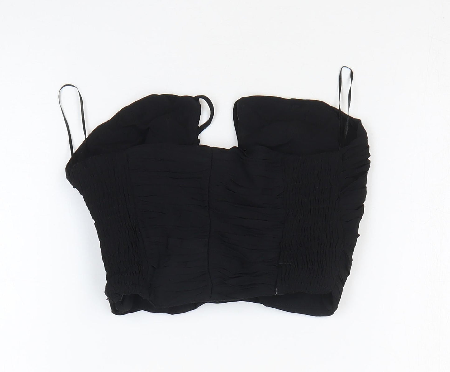 Womens UK Size S Zara Black Cropped Tank