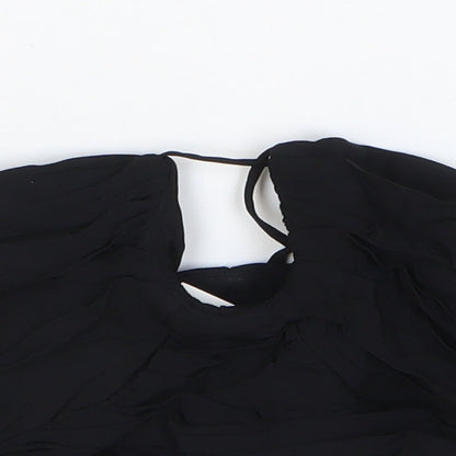 Womens UK Size S Zara Black Cropped Tank