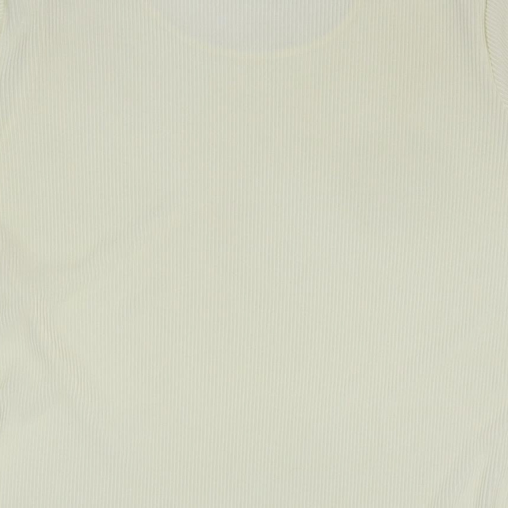 Berkertex Womens Yellow Polyester Basic T-Shirt Size 20 Scoop Neck